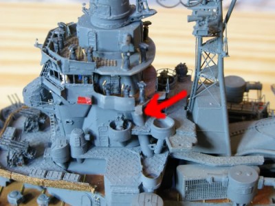 Mogami156<br />Signal platform (highlighted by red arrow). Too coarse, it has to go. I need plastic surgery here.