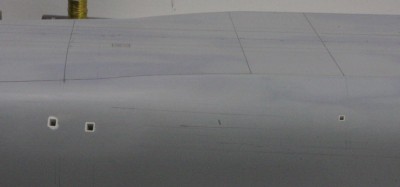 Sea valves behind the bilge keel.