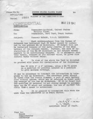 1942 March CV2 Lexington Gunnery Radars.jpg