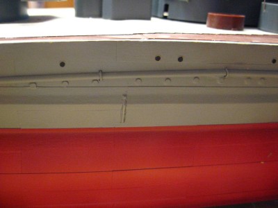 You really can't tell, but these are the Tom's portholes, and the tiny eyebrows are above each porthole.  hopefully weathering will bring these out more.