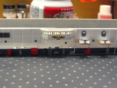 The control room will be lit, and the figures are visible.  Windows are clearer now, the glaze was still a little wet for the pic.