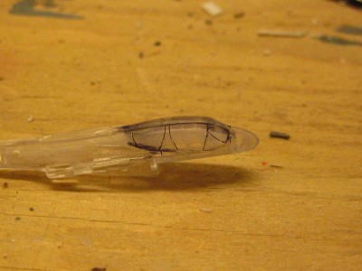 blackening the panel lines helps with trimming the new canopies.