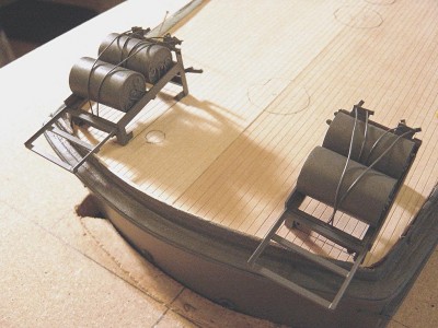 The aft racks in their relative position. Again note the extensions.