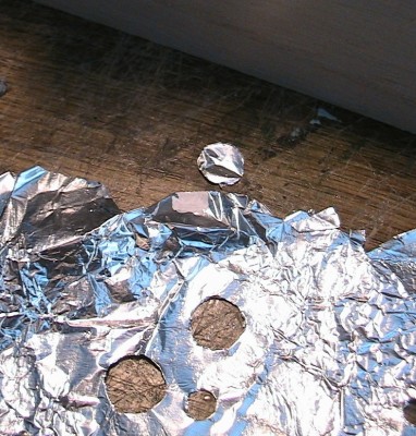 Cut some circular foil sections