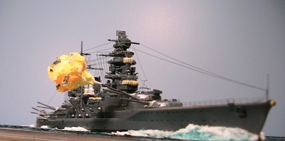 Nagato showing off her battle lines and the business end of the turrets