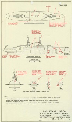 USS Nevada Pearl Harbor Damage Report Plate II.jpg