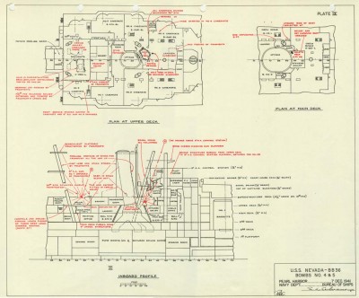 USS Nevada Pearl Harbor Damage Report Plate IX.jpg