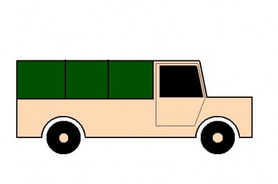 A just simplified drawing of a car without a small "nose"