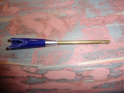 this is the pen,trimed and drilled out to the shaft size