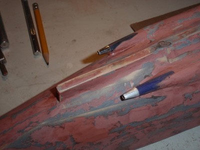 sanded down