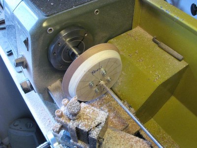 IMG_0939.jpg (122.85 KiB) Viewed 2321 times Setting up the barbette sandwich on the lathe to turn the slope
