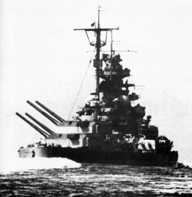 Not the best pic of the Tirpitz, but since the gracefulness of the class is represented in the poll by other pictures, I went for the menacing look. (source: http://www.bismarck-class.dk)