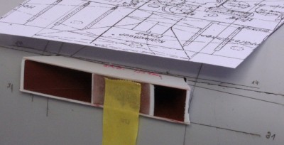 Dry fitting of the seabox into the hull.