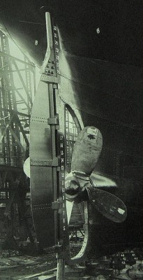 Rudder and stern post