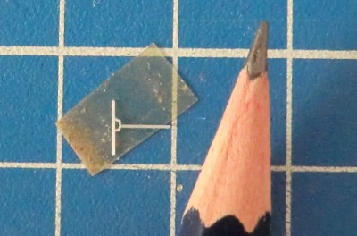 Telemeter build from toothbrush bits hold in place on double face adhesive and glued with CA.