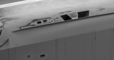 Starboard turbine inlets, 2 sea valves in progress  and 2 further aux. cooling water inlets above the bilge keel