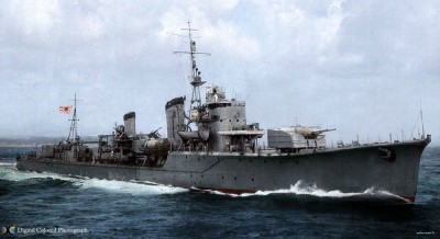 Harusame, after refit, 11-1943 at Uraga, colorized.jpg