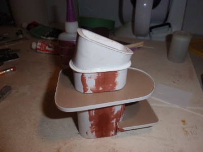 the red stuff is bondo spot glazing putty