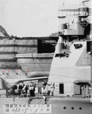 Hiryu fitting out behind Takao, 1938 #2a.jpg