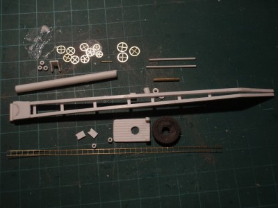all the parts and pieces for the boom and winch deck
