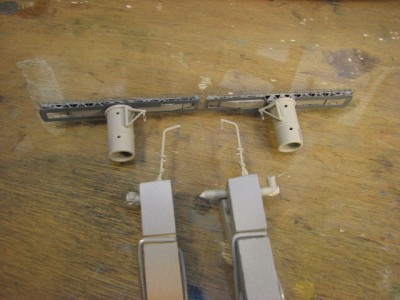 Added detail to the midships ship's boat davits.