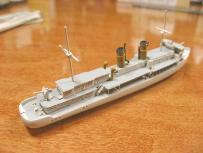 I used the kit supplied wire for the masts.  I think it's a little over scale, but after all the trouble I had getting these things assembled, they stay as they are!