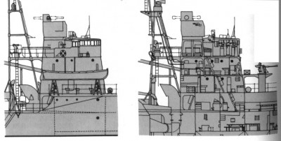 Yugumo clas early vs late bridge, Mori Tsunehide's Nihon no Kuchikukan, Yugumo vs Hayashimo.jpg
