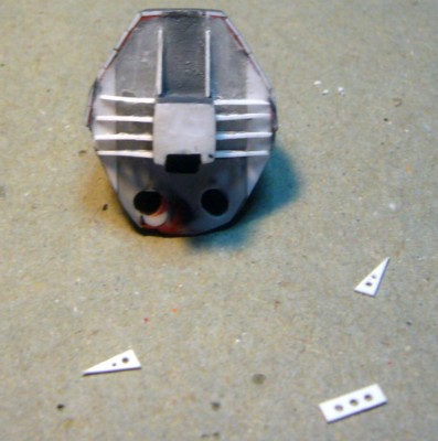 The final two front braces with the incorrectly drilled crosspiece