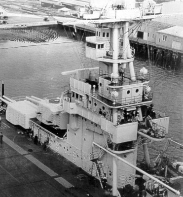 From the port rear
