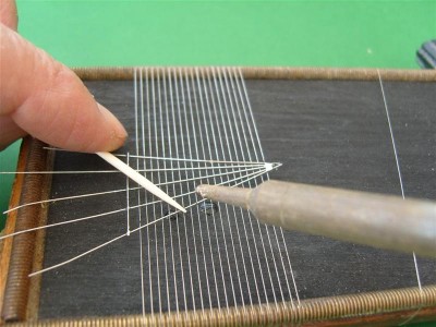 Soldering ratlines.