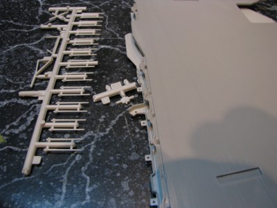 Enterprise deck laying on top of Indy deck with fresnel lens &amp; platform and Indy antennae.