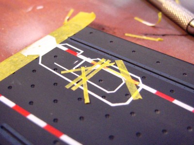 All that masking just for one tiny stretch of the #, had to be repeated for every single straight run...