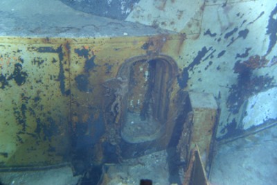 I had initially thought that perhaps there was an inner door through to the conning tower...