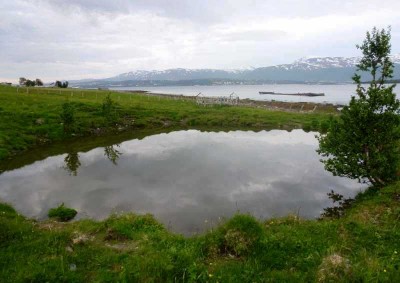 A Tallboy crater on H�k�y where Tirpitz was sunk