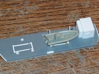 One side of the RHIB racks are installed.  Still gotta get the other one in.