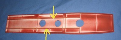 The underside of the removable deck section. Rigidity and lightness are important.