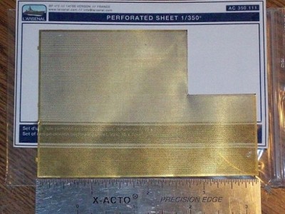 Here is the perforated photo etch material.