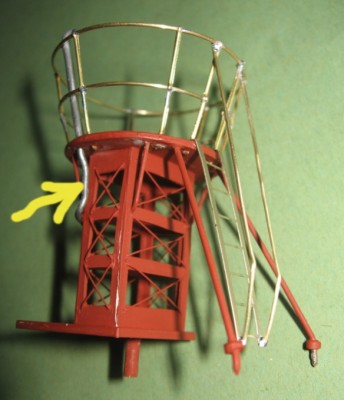 The stanchions and other detail were added. The voice pipes can be seen.