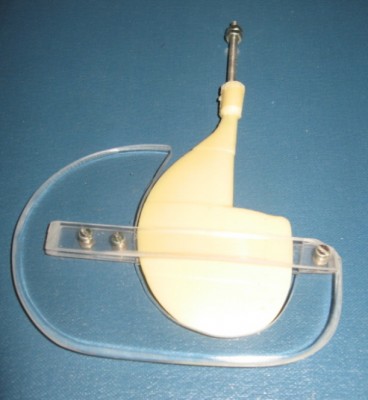 Here is the cast rudder with its transparent extension slipped into place.