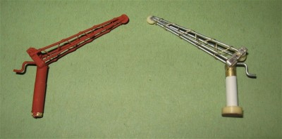 The two torpedo lifting cranes were fabricated from wire and off cuts.