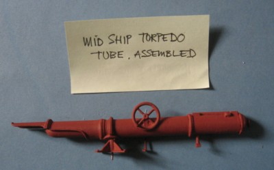The amid ships tube assembled and in primer.