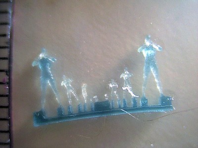 1/350, 1/700, 1/1000 and 1/2500 scale 3D printed figures - first try.