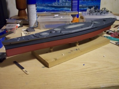 The hull with deck painted