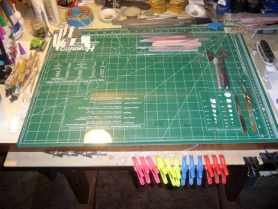 My nice clean desk ready to start boat pockets