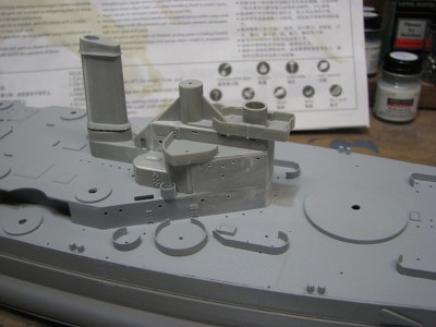 Aft stack glued in place