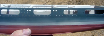 Port side panel. Kind of messy on the bottom