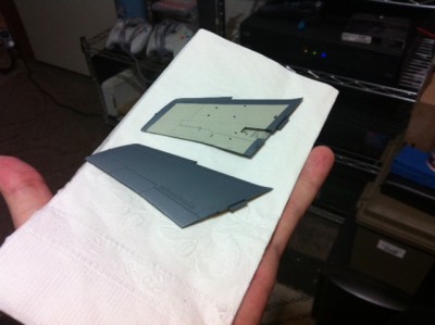 Obviously the top of one wing and the bottom of another.