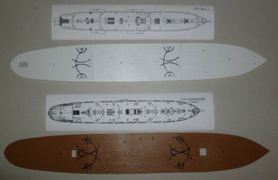 Alabama Kearsarge1200.JPG (87.08 KiB) Viewed 30805 times Photo of deck plans and the plastic decks from the Revell 1/96 CSS Alabama (Top) and Revell 1/96 USS Kearsarge (Bottom)