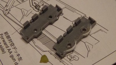 Kit part on left, modification on right. Still needs cleanup especially with that ugly sink mark.