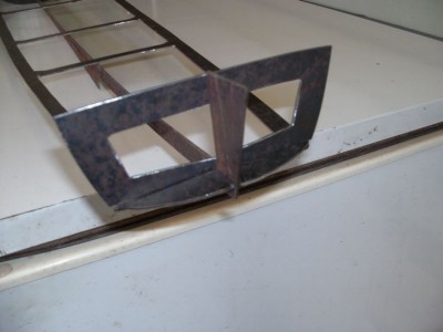 View of frame "M" fitted and ready to be welded
